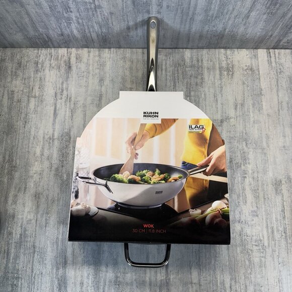 Kuhn Rikon Wok Swiss Made 11.8 Inches 30cm BRAND NEW - Retail $160 - Picture 2 of 5
